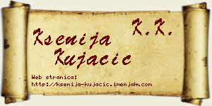 Ksenija Kujačić vizit kartica